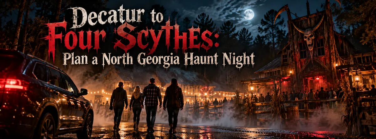 Decatur to Four Scythes: Plan a North Georgia Haunt Night - Four Scythes Haunted Attraction blog image