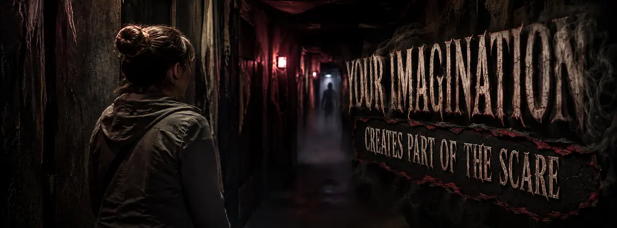Your imagination creates part of the haunted house scare