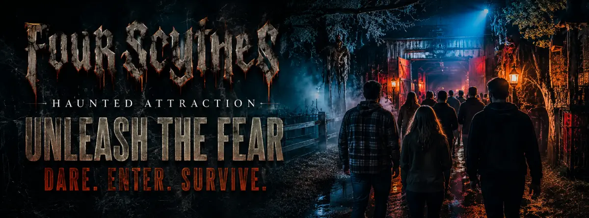 Friends planning a haunted house visit near Atlanta and North Georgia