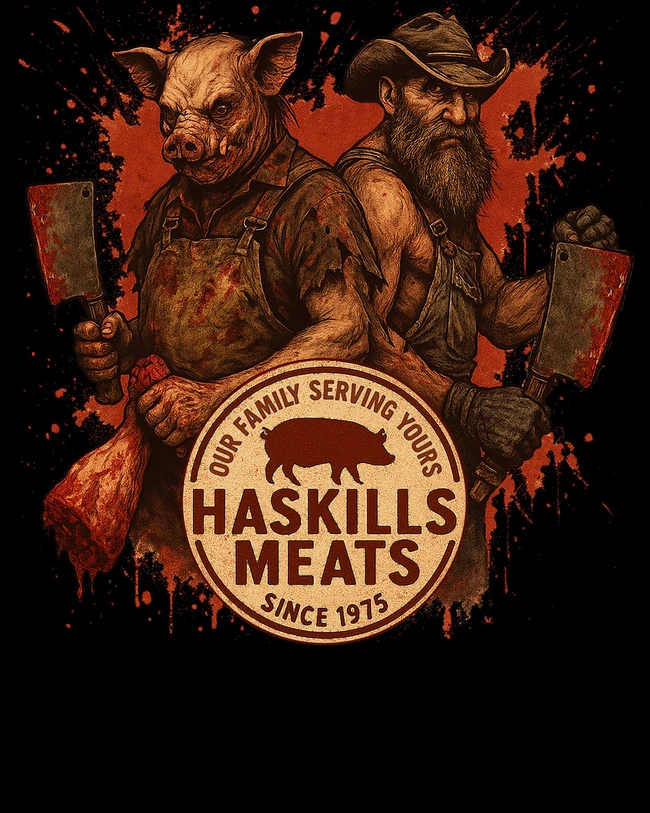 Haskills Meats haunted butcher shop attraction at Four Scythes in Cumming GA