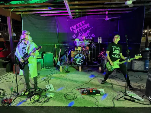 Live musicians performing at Four Scythes Haunted Attraction
