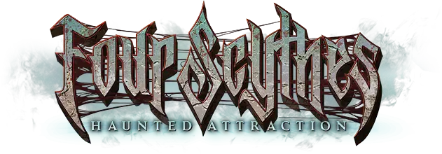 Four Scythes Haunted Attraction Vespers Mortuary logo near Atlanta GA